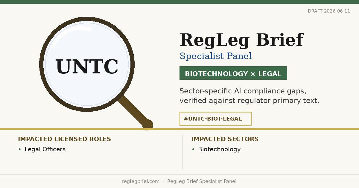 Biotechnology Legal teams: documentation and reporting gaps possible from AI reading of BBNJ Agreement