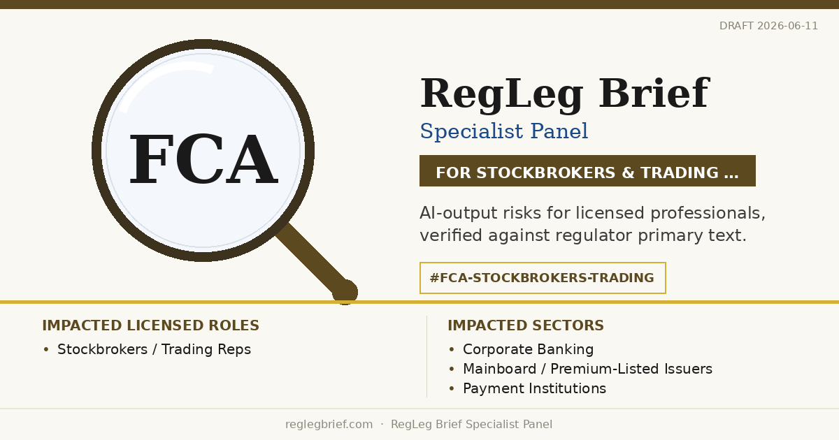 Stockbrokers / Trading Reps: AI summaries of Consumer Duty may understate professional obligations