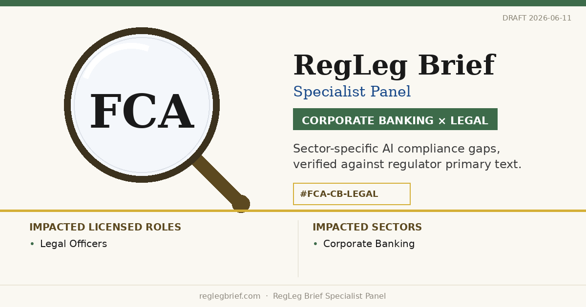 Corporate Banking Legal teams: documentation and reporting gaps possible from AI reading of Consumer Duty