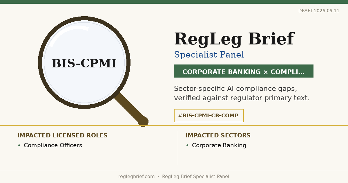 Corporate Banking Compliance teams: documentation and reporting gaps possible from AI reading of CPMI Cross-Border API Harmonisation 2024
