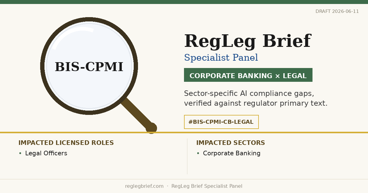 Corporate Banking Legal teams: documentation and reporting gaps possible from AI reading of CPMI Cross-Border API Harmonisation 2024