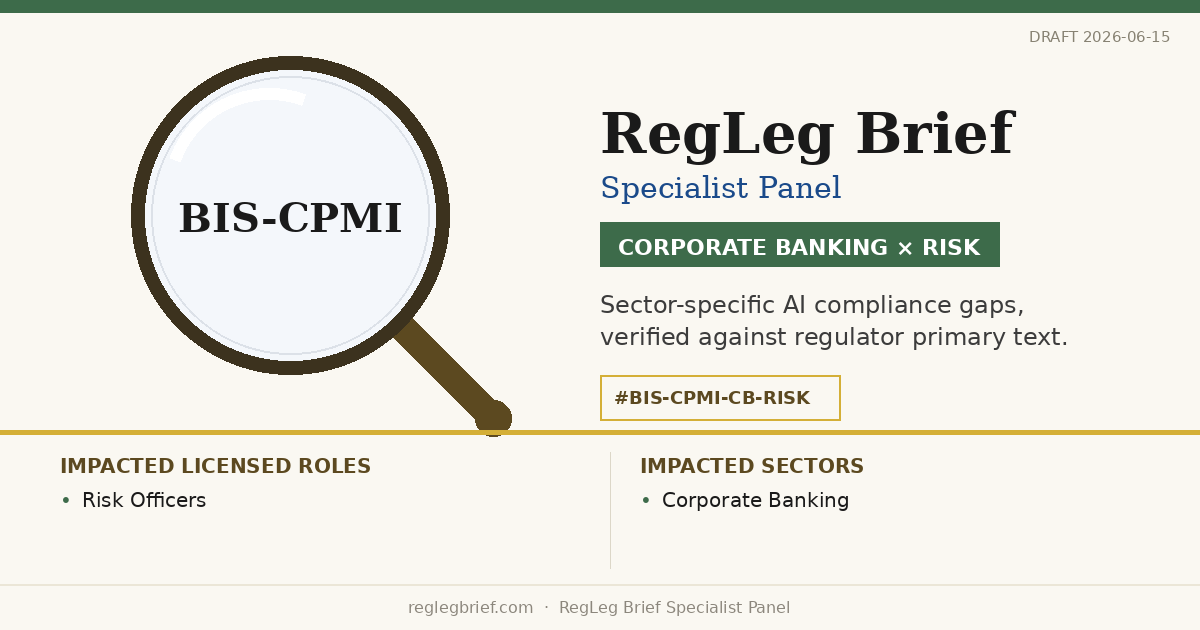 Corporate Banking Risk teams: documentation and reporting gaps possible from AI reading of CPMI FPS Interlinking Governance 2024