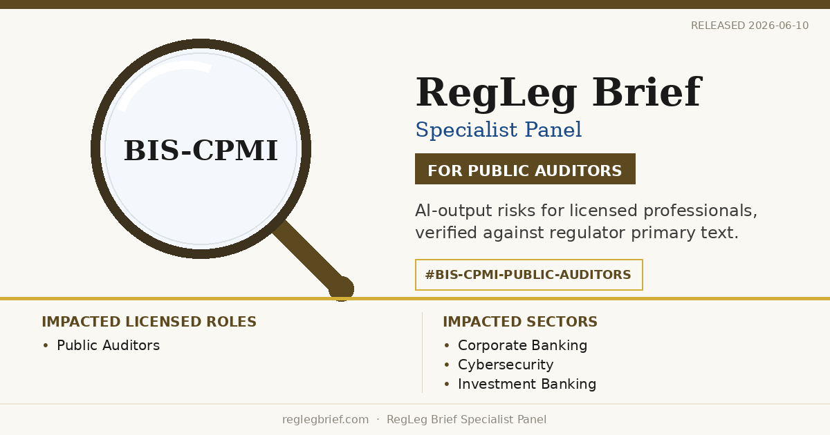 Public Auditors: AI summaries of CPMI-IOSCO Cyber Resilience for FMIs (2016) may understate professional obligations