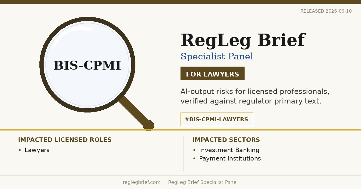 Lawyers: AI summaries of PFMI (Principles for Financial Market Infrastructures) may understate professional obligations