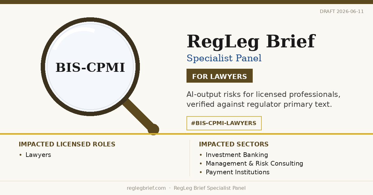 Lawyers: AI summaries of PFMI Level 3 General Business Risk (2025) may understate professional obligations