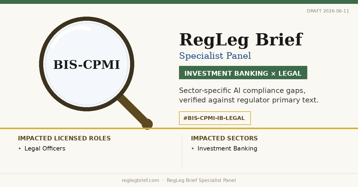 Investment Banking Legal teams: documentation and reporting gaps possible from AI reading of PFMI Level 3 General Business Risk (2025)