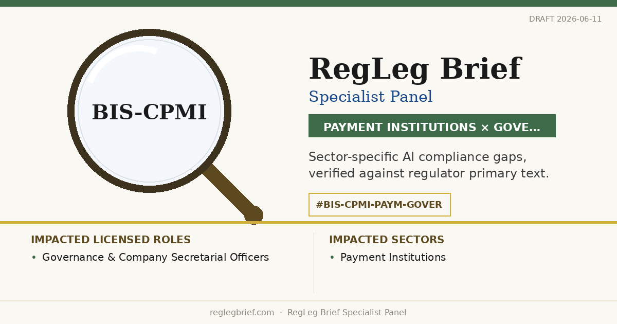 Payment Institutions Governance & Company Secretarial teams: documentation and reporting gaps possible from AI reading of PFMI Level 3 General Business Risk (2025)