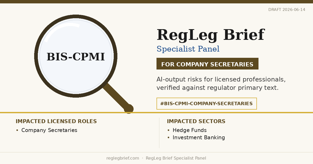 Company Secretaries: AI summaries of CPMI-IOSCO VM Effective Practices 2025 may understate professional obligations