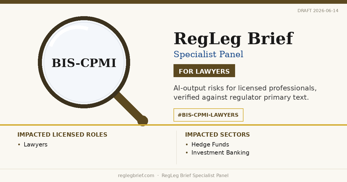 Lawyers: AI summaries of CPMI-IOSCO VM Effective Practices 2025 may understate professional obligations
