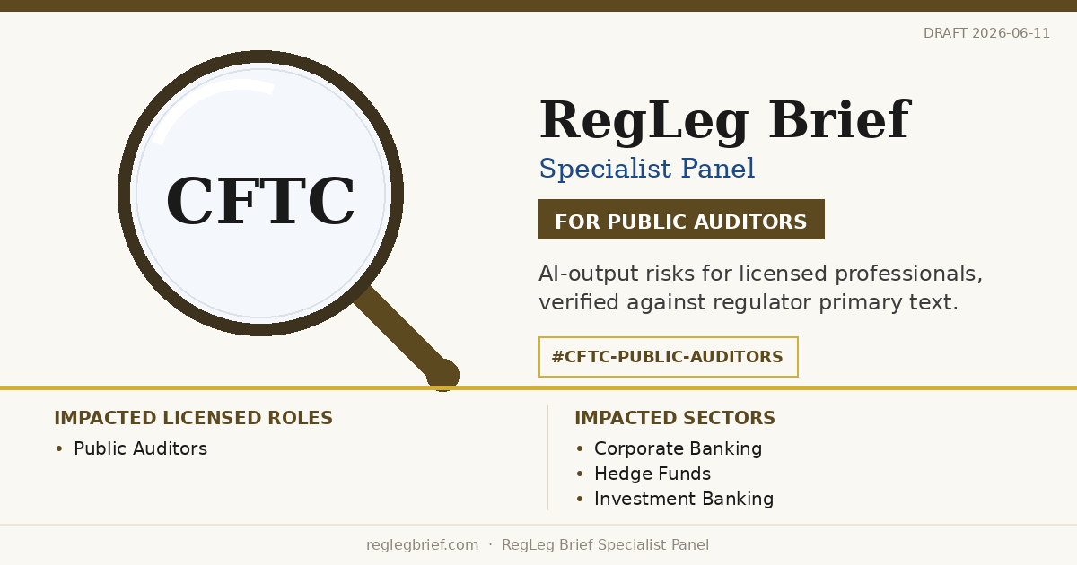 Public Auditors: AI summaries of CFTC Regulation 1.25 (Customer Funds Investments) may understate professional obligations