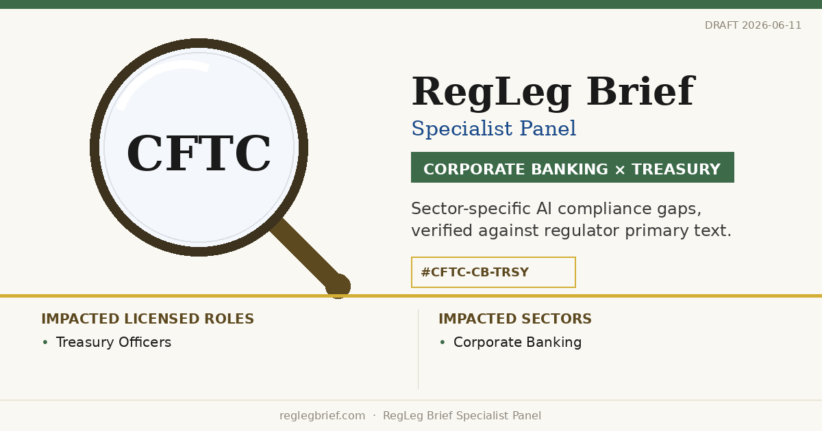 Corporate Banking Treasury teams: documentation and reporting gaps possible from AI reading of CFTC Regulation 1.25 (Customer Funds Investments)