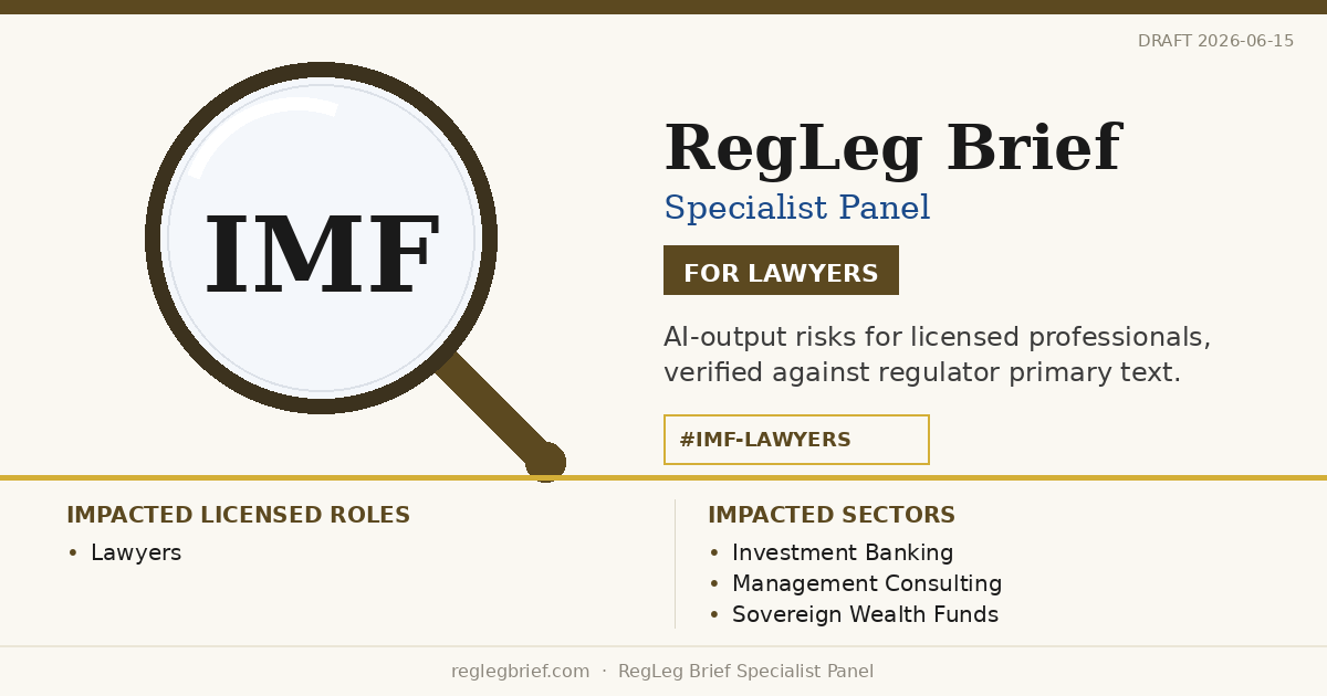 Lawyers: AI summaries of IMF Precautionary Balances 2026 may understate professional obligations