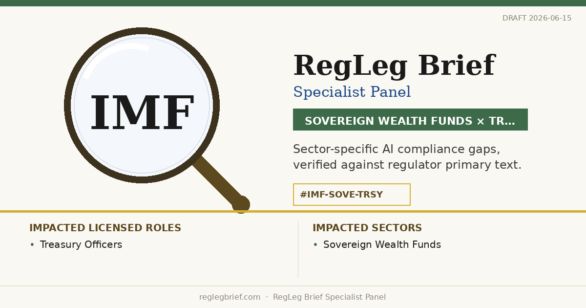 Sovereign Wealth Funds Treasury teams: documentation and reporting gaps possible from AI reading of IMF Precautionary Balances 2026