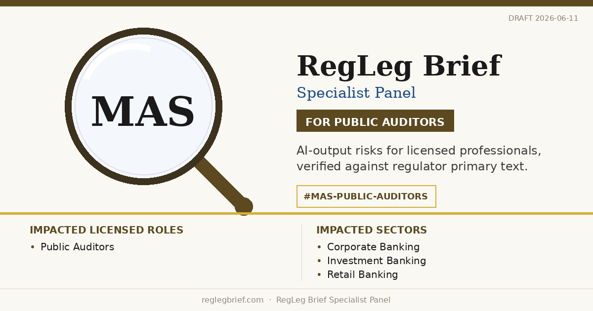 Public Auditors: AI summaries of MAS Notice 637 may understate professional obligations