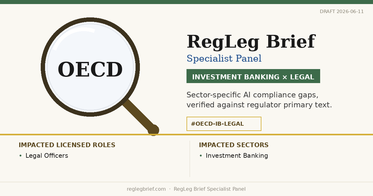 Investment Banking Legal teams: documentation and reporting gaps possible from AI reading of Recommendation of the Council on Merger Review