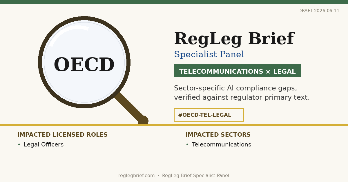 Telecommunications Legal teams: documentation and reporting gaps possible from AI reading of Recommendation of the Council on Merger Review