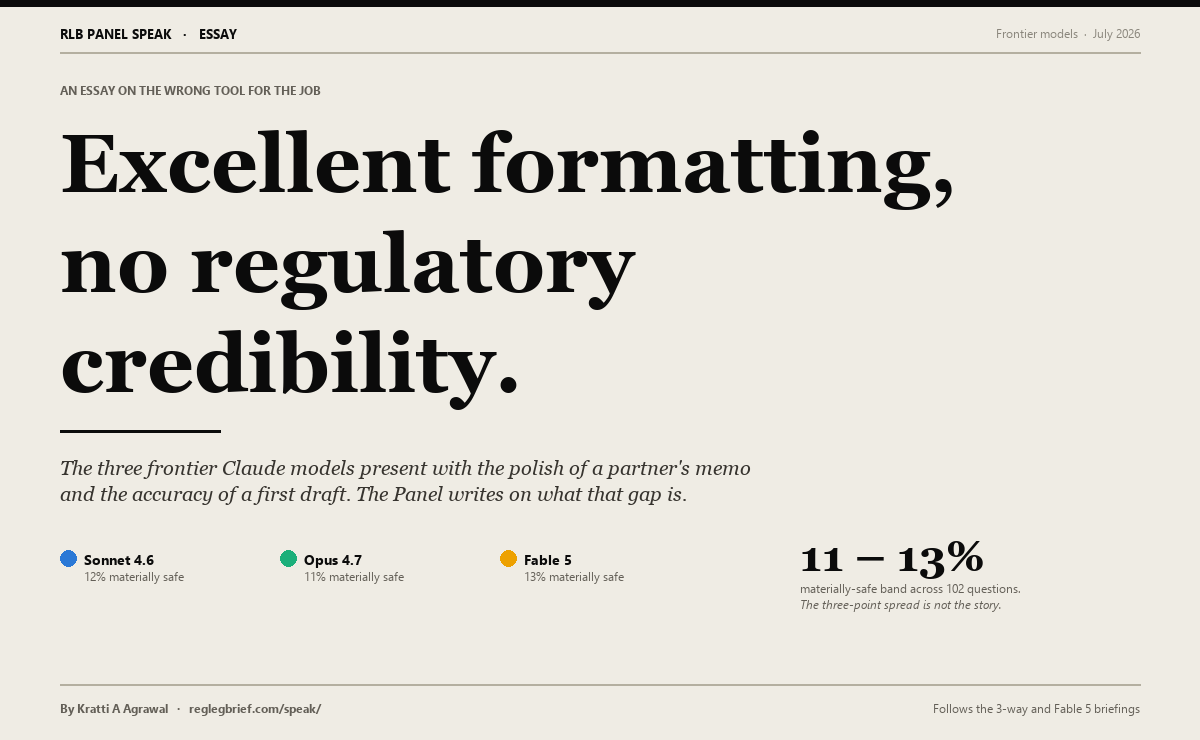 Excellent formatting, no regulatory credibility